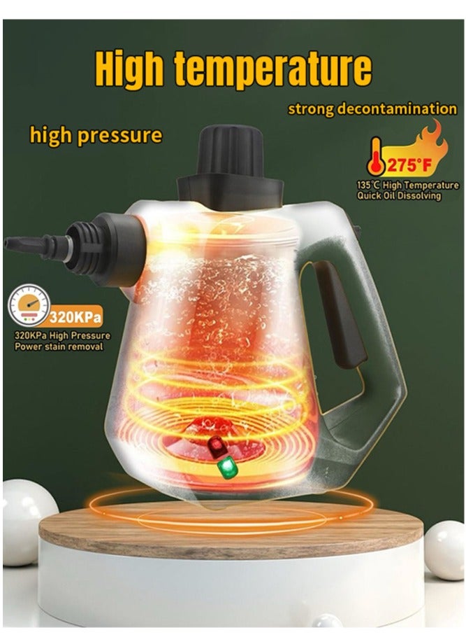 APEX Handheld Steam Cleaner for home, Steamer for Cleaning, Multipurpose Portable Steam Cleaners Use with Safety Lock and 6 Accessory Kit to Remove Grime, Grease, More, Save Time and Effort Yellow  - Image 4