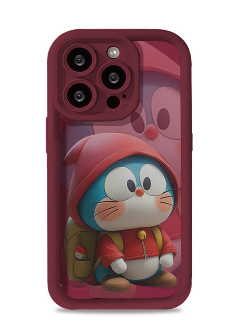 X-level iPhone 15 pro Case Cover Ultra Slim Shockproof Protective Liquid Silicone comic cartoon Phone accessory camera len Soft Anti-Scratch comfortable touch Cover Protective anti-dust back Cover  - Image 1