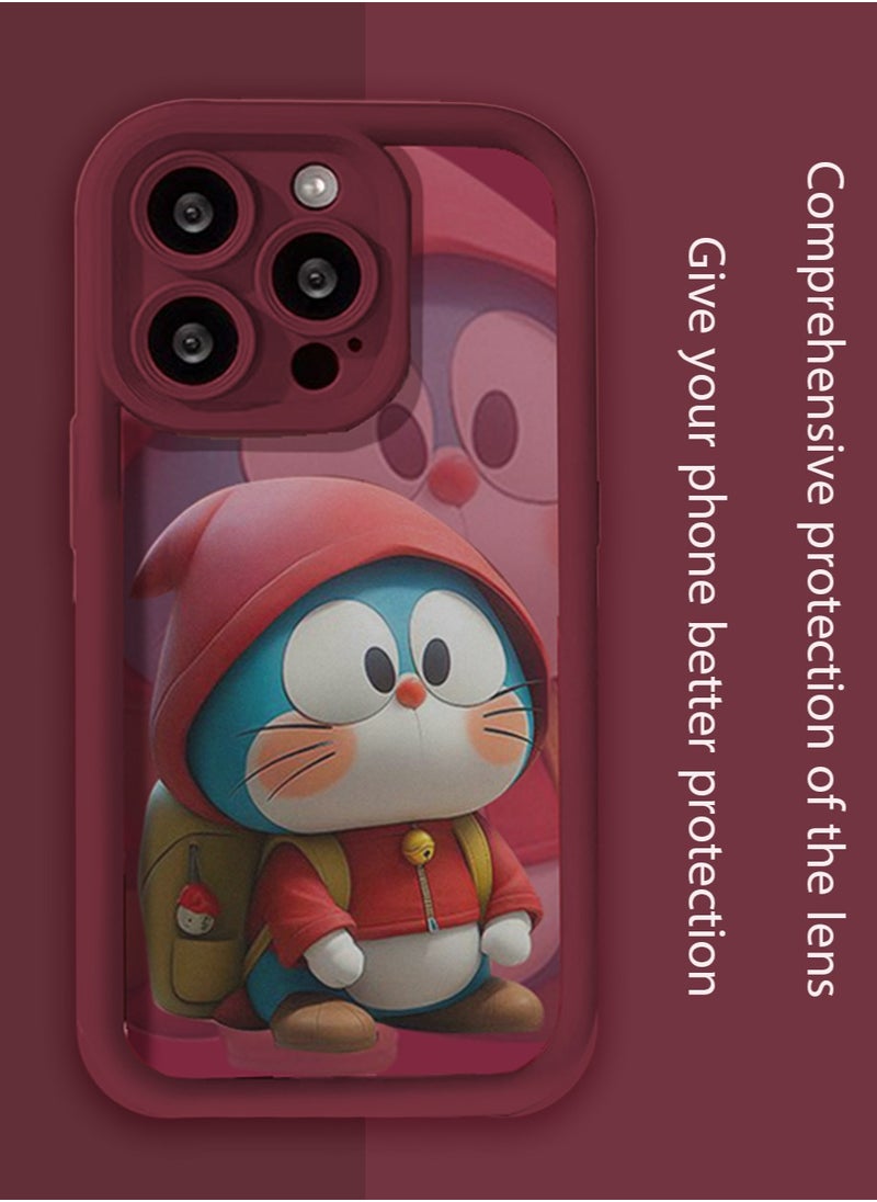 X-level iPhone 15 pro Case Cover Ultra Slim Shockproof Protective Liquid Silicone comic cartoon Phone accessory camera len Soft Anti-Scratch comfortable touch Cover Protective anti-dust back Cover  - Image 2