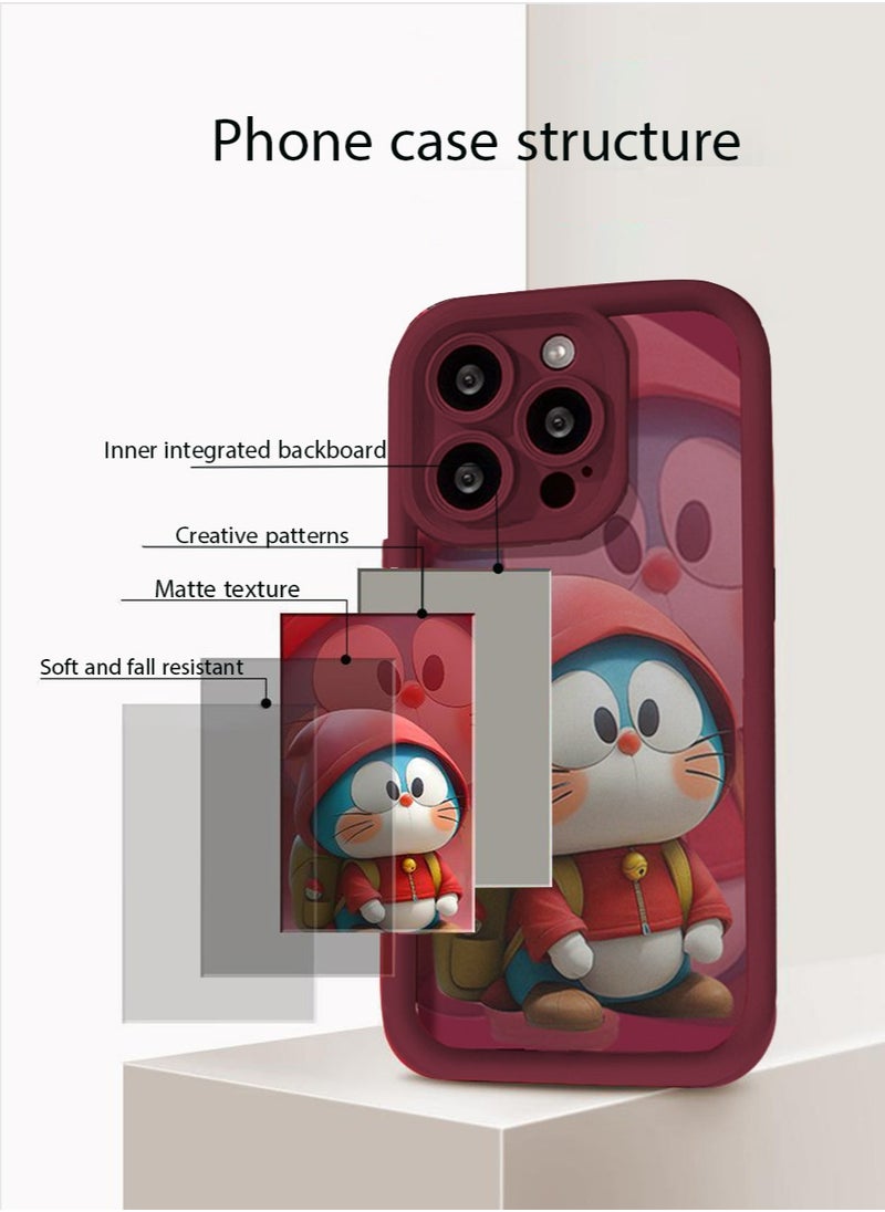 X-level iPhone 15 pro Case Cover Ultra Slim Shockproof Protective Liquid Silicone comic cartoon Phone accessory camera len Soft Anti-Scratch comfortable touch Cover Protective anti-dust back Cover  - Image 4