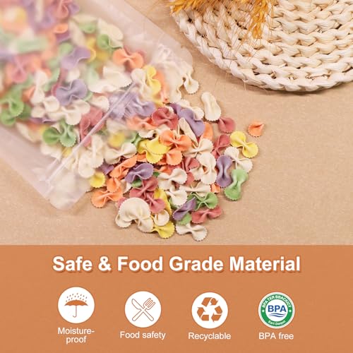 SumDirect 50Pcs 5x8 inches Matte Frosted (Not Clear) Zipper Resealable Stand Up Drink Bags,Snack Food Tea Packing Drinking Pouches - 5x8inches - Image 5