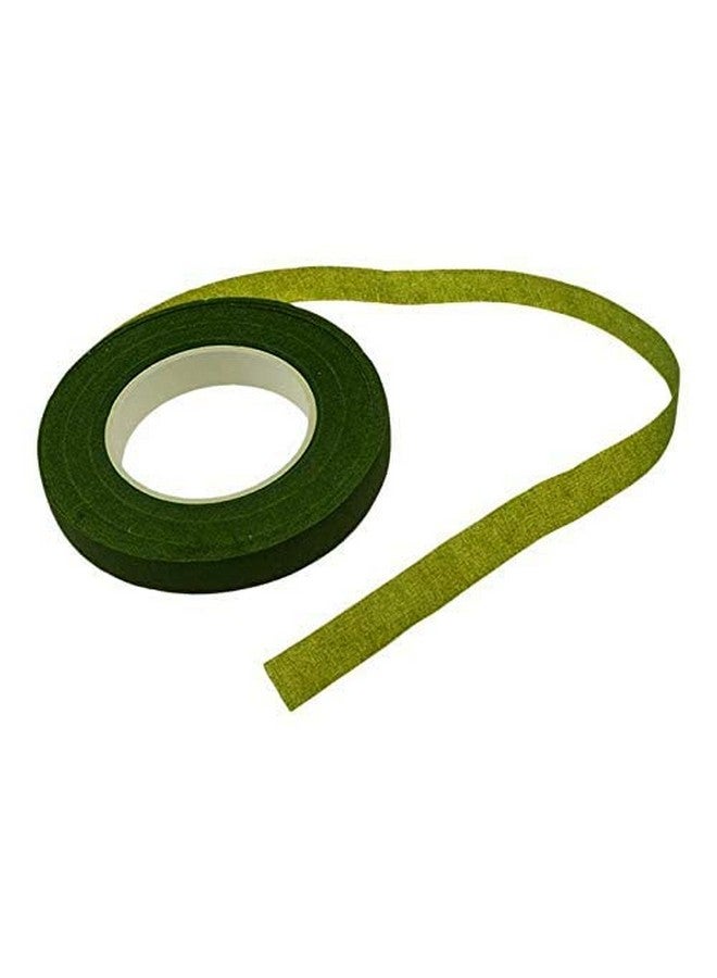 3A Featuretail 12 Inch Dark Green Floral Stem Wire Crafting Floral Paper Wrapped Wire for Artificial Flowers Making, Plant Stub Stem (50 pc wire & 2pc Tape, Green Floral Wire with Green Floral Tape) - Image 2