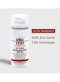 Elta MD UV Daily Broad Spectrum SPF 46 Moisturizing Facial Sunscreen, Sheer And Lightweight, Protects And Calms Sensitive Skin And Acne Prone Skin, Can Easily Be Worn Alone Or Under Makeup  - Image 3