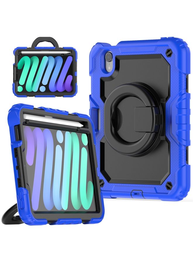 HuHa Case Cover For iPad mini 6 Bracelet Holder Silicone + PC Tablet Case Blue 