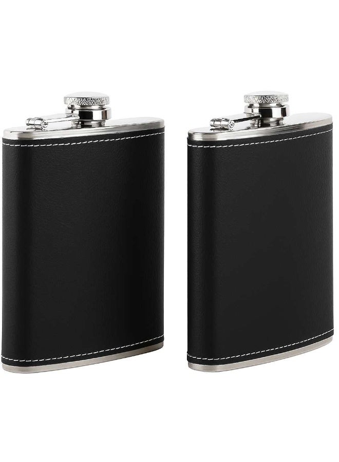 2 Pocket Hip Flask Stainless Steel Hip Flask Set, 8 oz / 227 ML Portable Hip Flask for Camping, Picnic  - Image 1