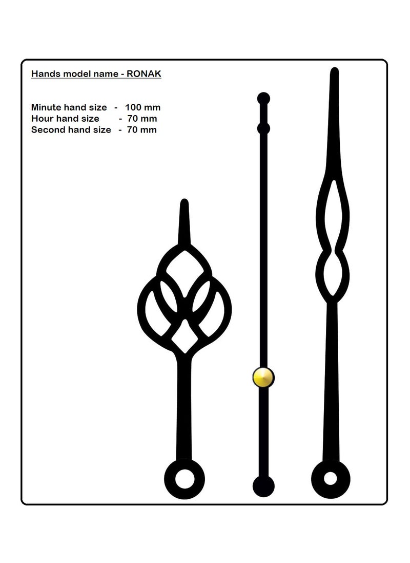 KEDAR KEDAR Ajanta Quartz Ortime Sweep Silent Movement Machine for Wall Clock with Fancy Needles Made in IndiaS064  - Image 2