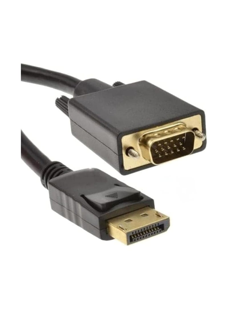 DisplayPort to VGA Cable – 1.8 Meter Video Converter Cable for Monitors and Projectors - Image 1