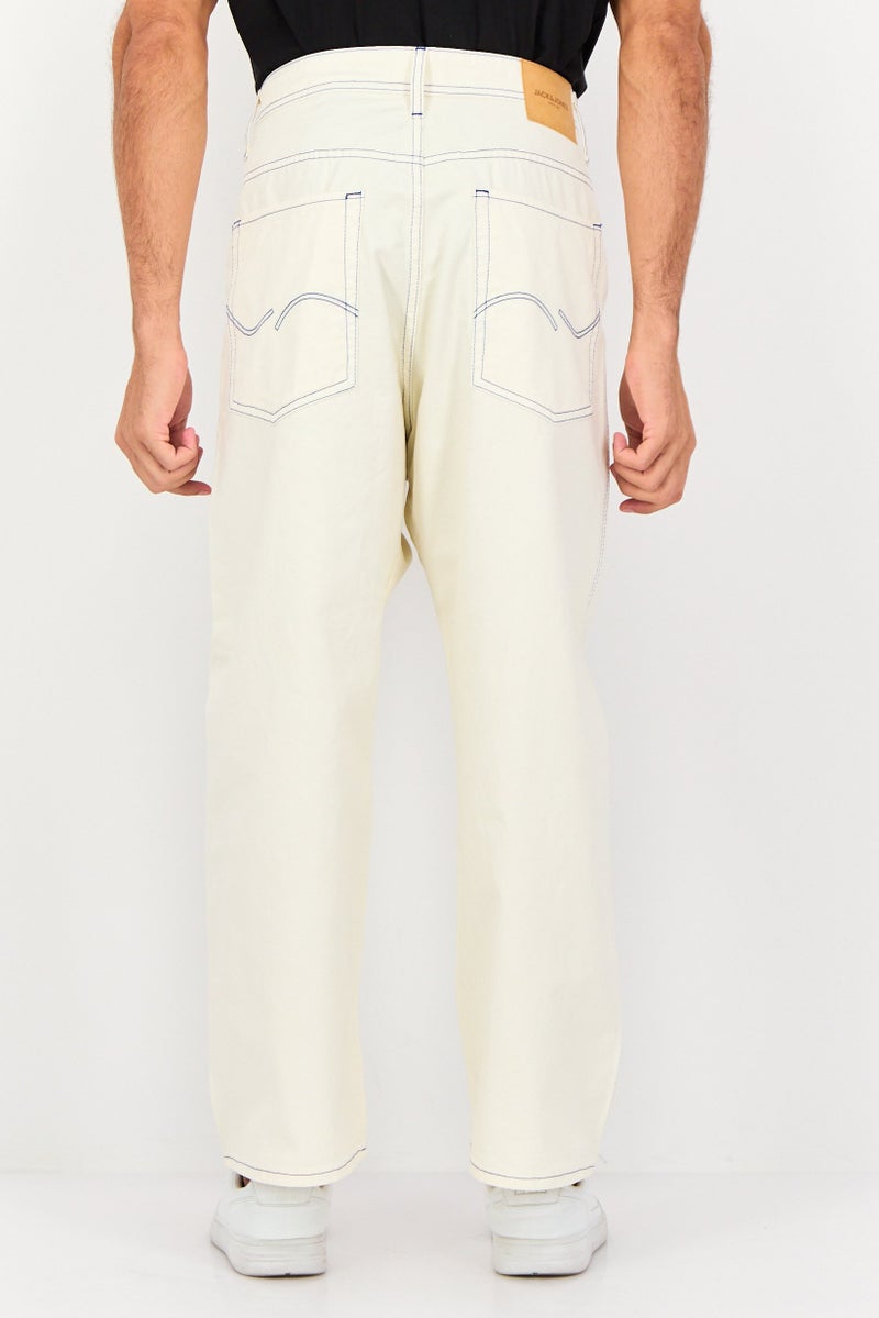 JACK & JONES جينز رجالي فضفاض غير قابل للتمدد، أبيض فاتح - Image 4