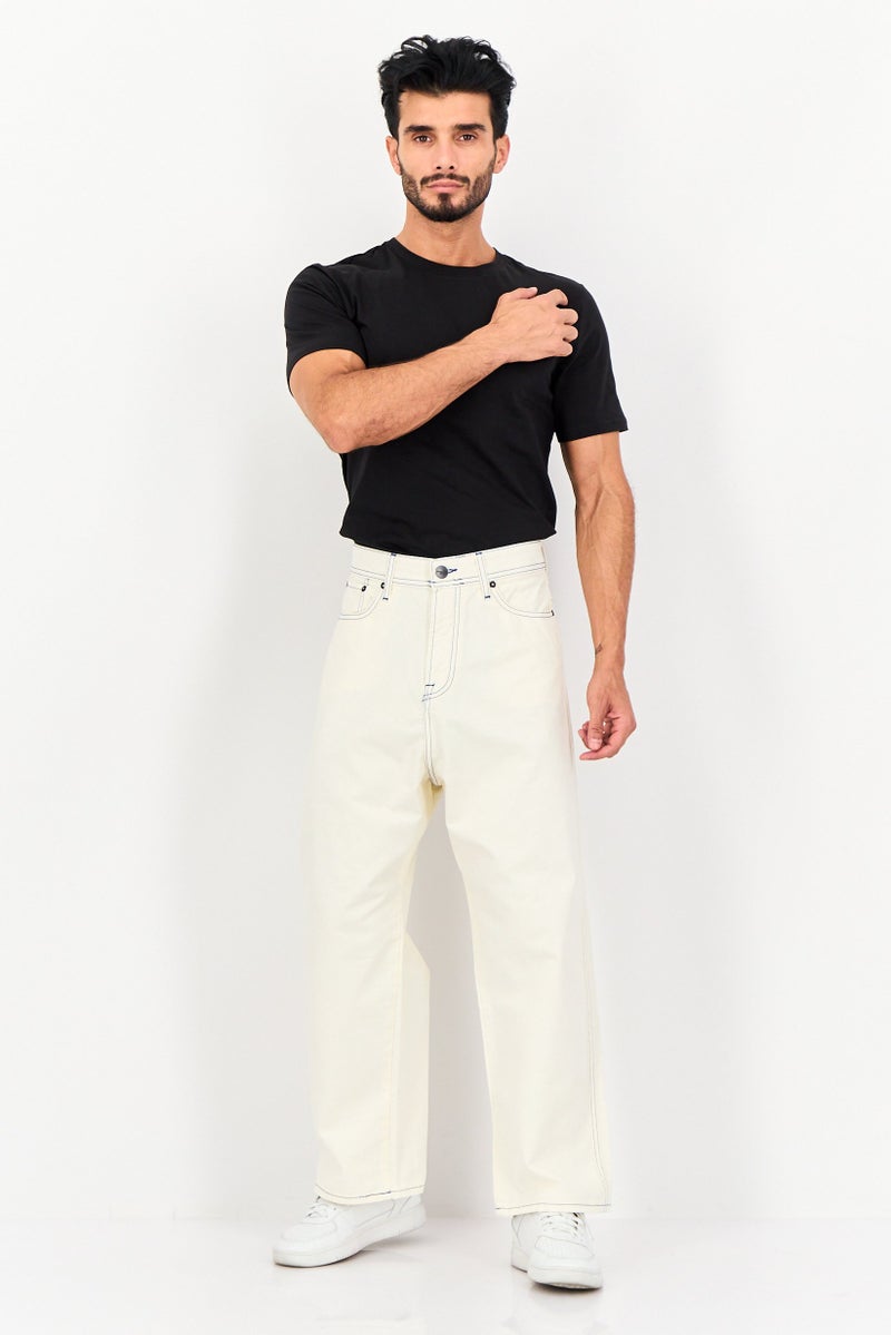 JACK & JONES جينز رجالي فضفاض غير قابل للتمدد، أبيض فاتح - Image 2