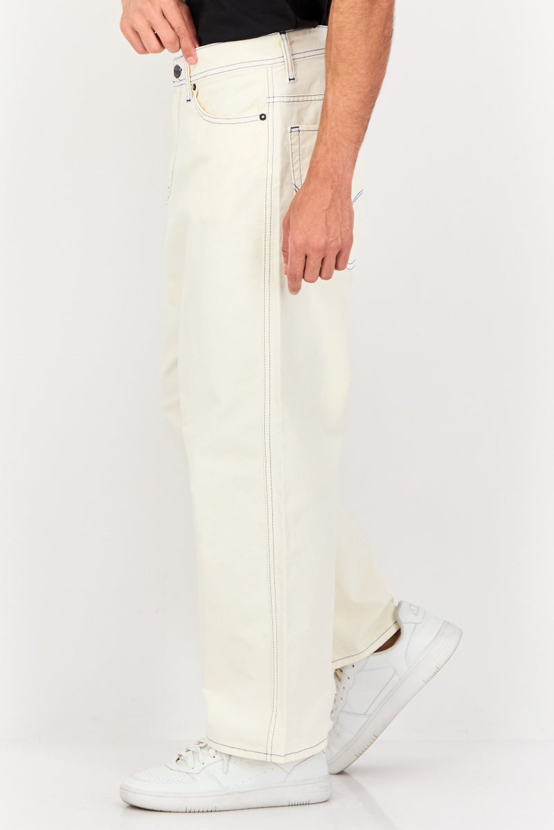 JACK & JONES جينز رجالي فضفاض غير قابل للتمدد، أبيض فاتح - Image 3