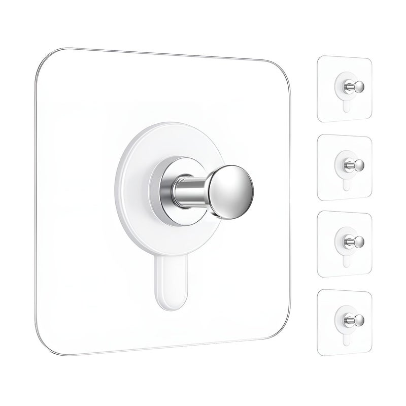 DALUCI Self Adhesive Wall Hooks (Pack of 5) – Heavy Duty Nail-Free Hooks for Wall Heavy Items | Photo Frame Hooks Without Drilling | Strong Sticky Hook for Frames, Clocks & Keys (Photo Frame Hook, 5) - Image 1