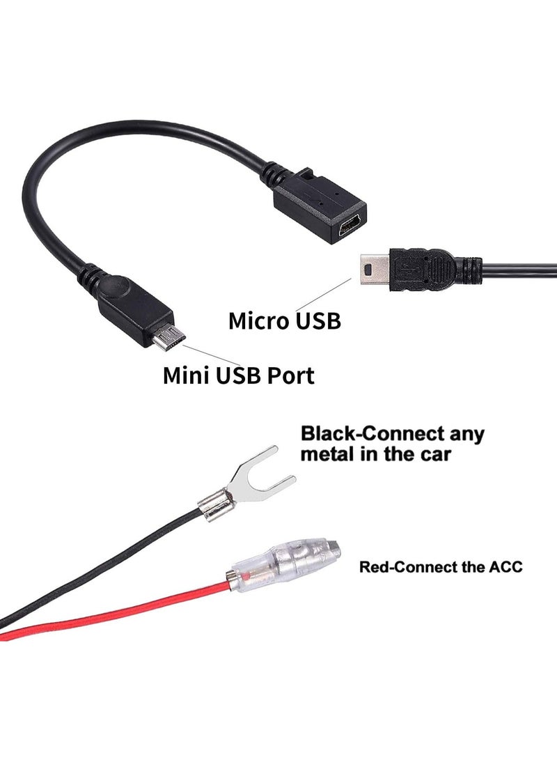 10ft Hard Wire Kit for Dash Cam with Mini/Micro/Micro2 Fuse 12V-24V to 5V Dash Cam Hardwire Kit - Image 2