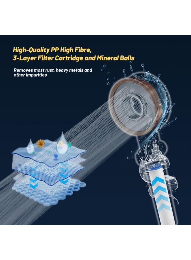 ٤ فلاتر بديلة من قطن PP لرأس دش VEHHE مزدوج الوجه عالي الضغط – بطول 10.3 سم – لتنقية فعّالة للمياه - Image 3
