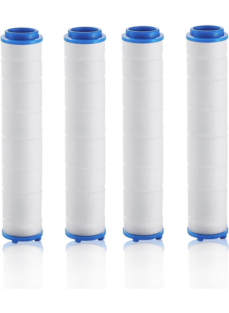 ٤ فلاتر بديلة من قطن PP لرأس دش VEHHE مزدوج الوجه عالي الضغط – بطول 10.3 سم – لتنقية فعّالة للمياه - Image 1