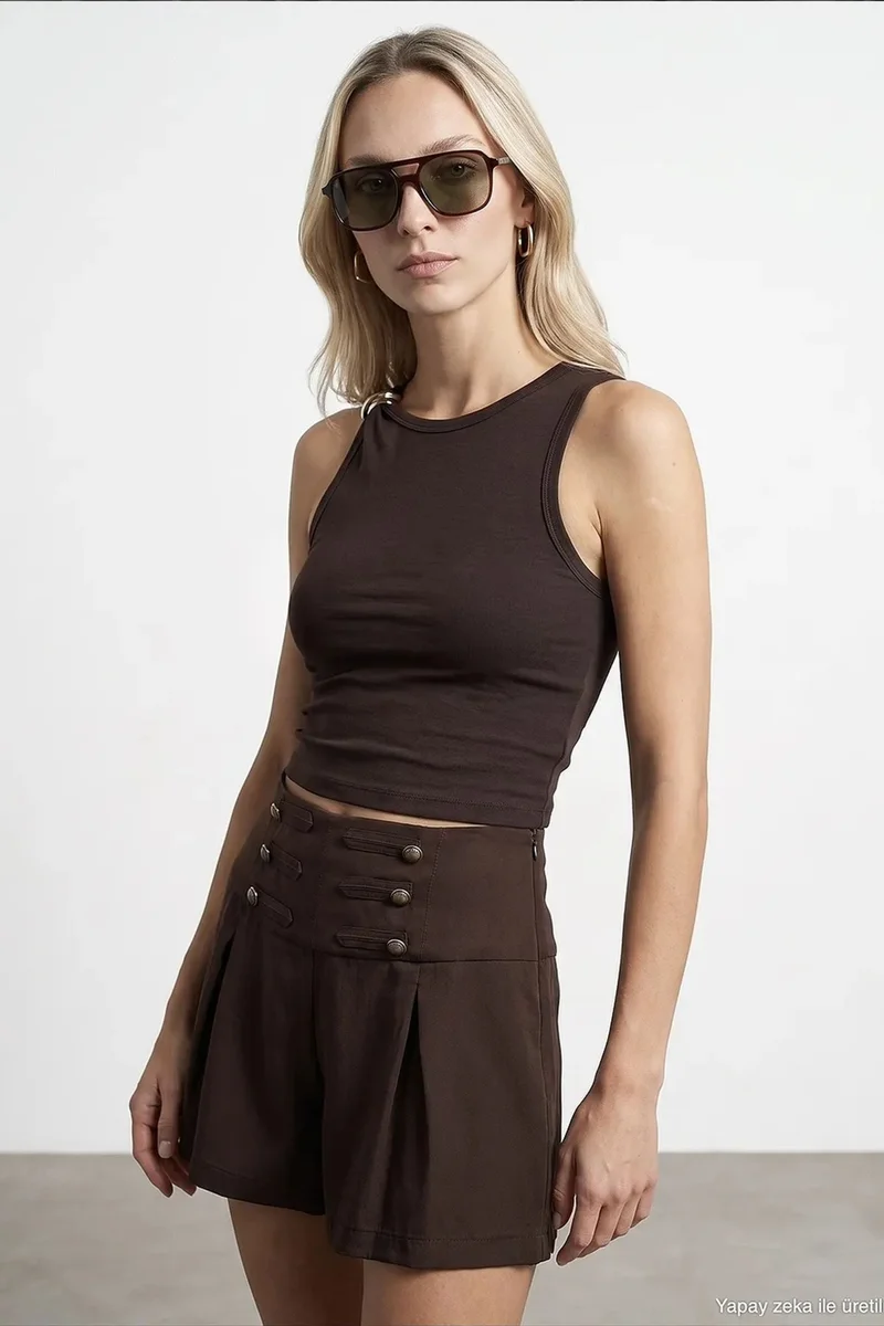 DILVIN Sleeveless Slim-fit Cami Blouse