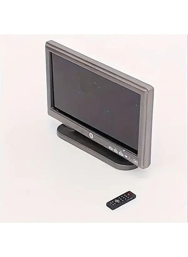 DIY Miniature Dollhouse Model Toy Set Of 2pcs With Micro Scene And Gray Television Remote Control - Image 5