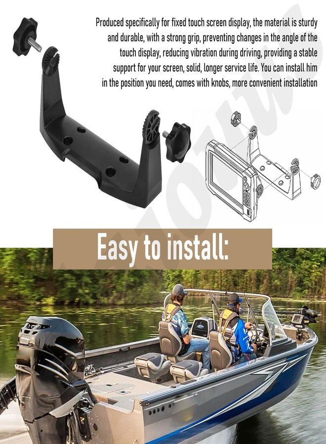 Haiouus Upgrade 000-11019-001 Gimbal Bracket Mounting Bracket (with Knobs Black) Compatible with Low-Rance HDS-7 Gen3 Gen2 Touch Elite HDS-7 Carbon and Hook 7 Elite-7 HDI Chirp Models - Image 2