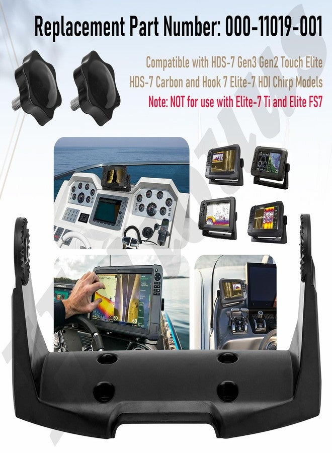 Haiouus Upgrade 000-11019-001 Gimbal Bracket Mounting Bracket (with Knobs Black) Compatible with Low-Rance HDS-7 Gen3 Gen2 Touch Elite HDS-7 Carbon and Hook 7 Elite-7 HDI Chirp Models - Image 4