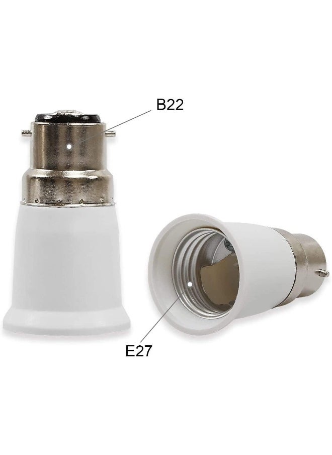 Biella Biella Melfiâ„¢ 2Pcs B22 to E27 Lamp Holder Converter Base Bulb Socket Adapter LED Light Screw Adapter Converter  - Image 4