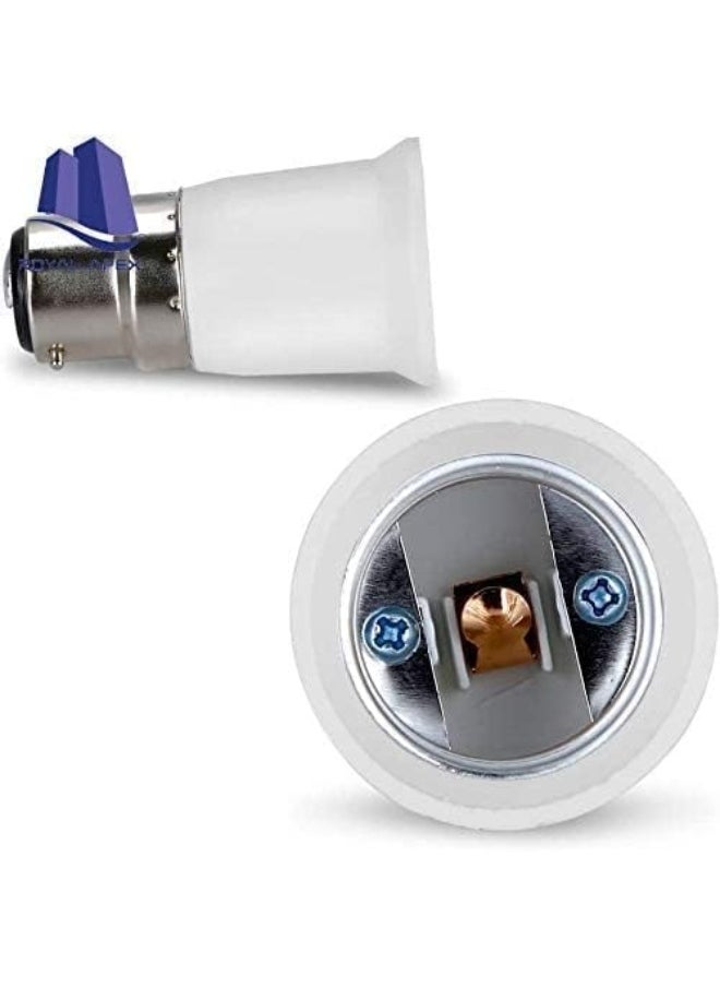 Biella Biella Melfiâ„¢ 2Pcs B22 to E27 Lamp Holder Converter Base Bulb Socket Adapter LED Light Screw Adapter Converter  - Image 5