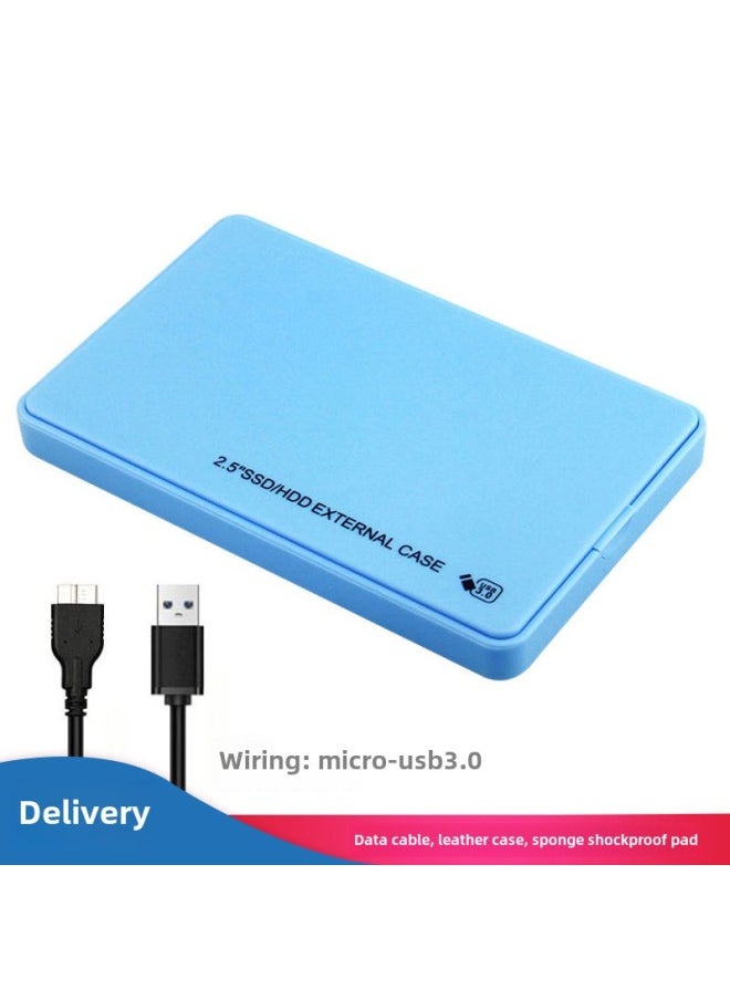 Generic 2.5 Inch Mechanical SSD Solid State Sata Serial Screwless Tool-free Enclosure USB3.0 External Mobile Hard Disk Box-Color:Blue  - Image 1