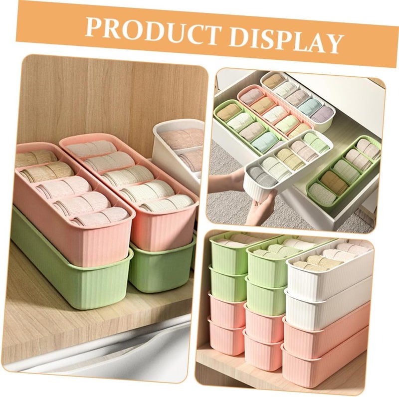 FOREWILD FOREWILD Storage Boxes for Socks and Underwear Organiser System Wardrobe Drawers Organiser Drawer Divider for Bras Socks Underpants Home PACK OF 4 - Image 5