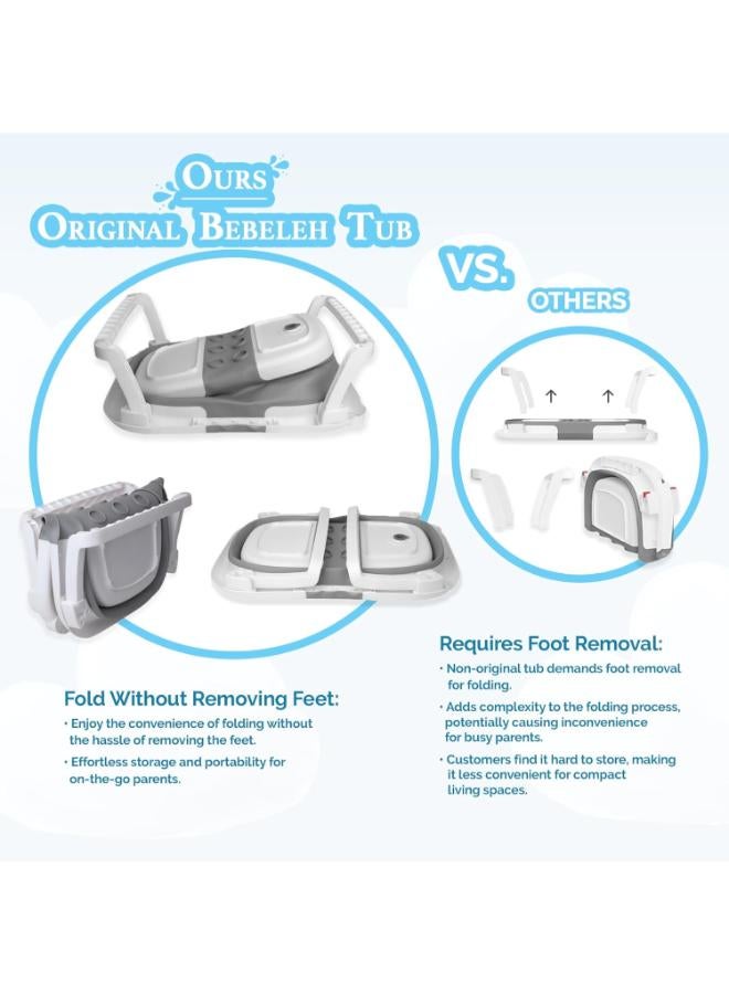 Collapsible Baby Bathtub with Thermometer & Newborn Sling - Image 2