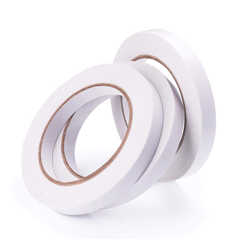 LE PAPILLION JEWELRY LE PAPILLION JEWELRY 3 Rolls 12 Double Sided Tape Clear DoubleSided Adhesive Tape Removable for DIY Arts Crafts Scrapbook Photos Display ect12Inch x 30 Yards 127mm x 275m 