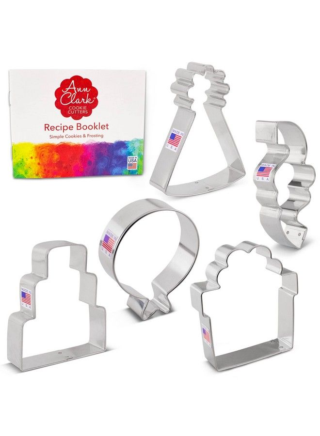 Ann Clark Cookie Cutters Birthday Cookie Cutters 5Pc Set Made In Usa By Ann Clark Balloon Birthday Hat Cake Present Confetti - Image 4