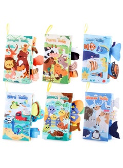 Generic Baby Baby Sea Land Air Tail Cloth Book Ocean Forest Flying Animals Palm Book Early Education Toy With Ring Paper-Color:4 Pages, 8 Sides, Glacier Tail With Sound Paper  - Image 5