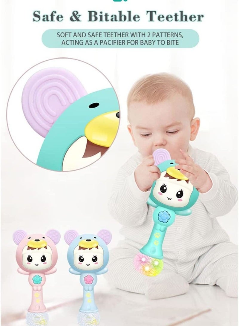 NIBEMINENT Baby Rattle Toys, Infant Developmental Hand Grip Sensory Toys with Teether, Music, Light, for Newborn Early Educational  - Image 5