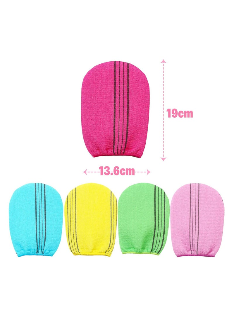 Oasisgalore 5 Pieces Exfoliating Gloves Reusable Body Scrub Bath Towel for Body Deep Cleaning - Image 2