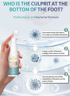 lansiyi Foot Bacteria Bacteriostasis Spray, Shoe Deodorizer Foot Spray Odor Smell Eliminator Freshener For Athlete Sweat Feet Skin Repair, Natural Ingredients Soothe And Feet Itchy Care Spray  - Image 5