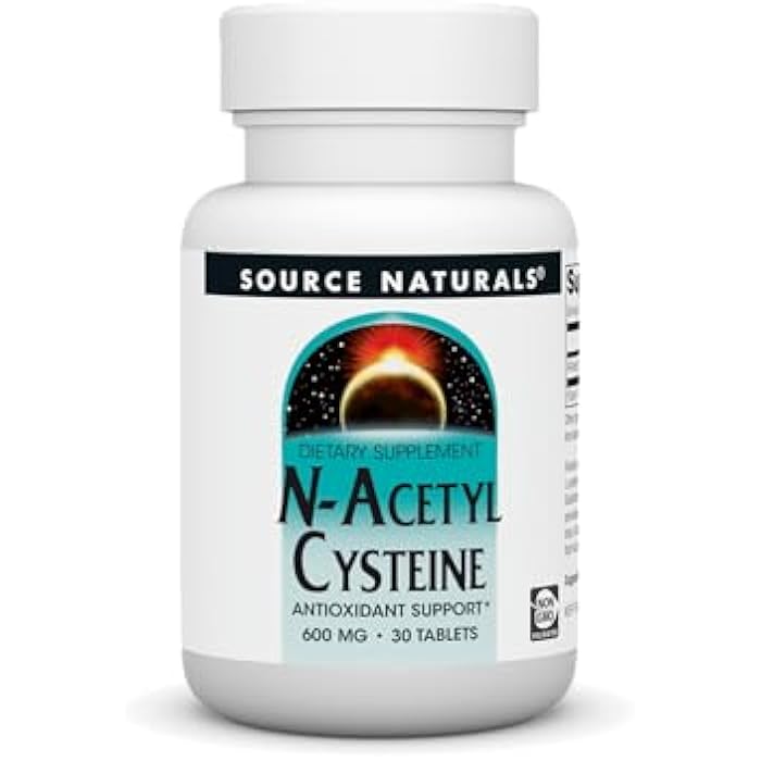 Source Naturals N-Acetyl Cysteine Antioxidant Support 600 mg Dietary Supplement That Supports Respiratory Health* - 30 Tablets - Image 1