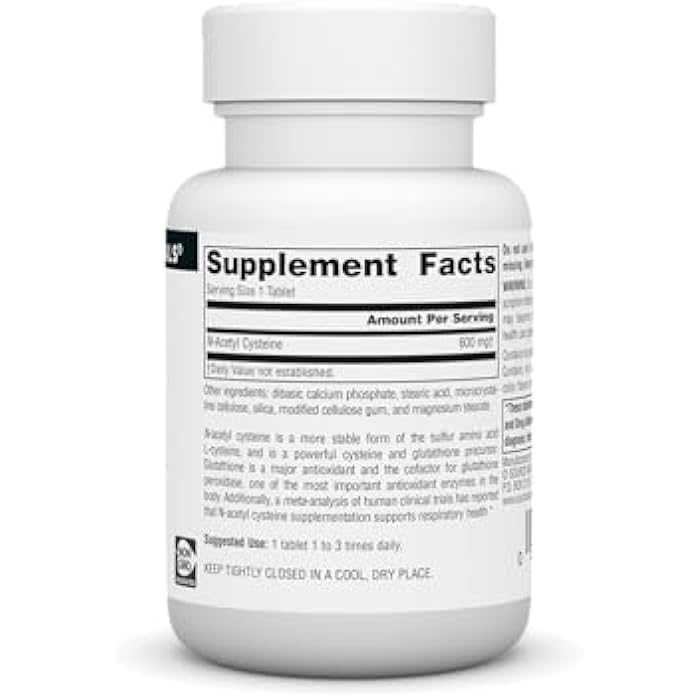 Source Naturals N-Acetyl Cysteine Antioxidant Support 600 mg Dietary Supplement That Supports Respiratory Health* - 30 Tablets - Image 2