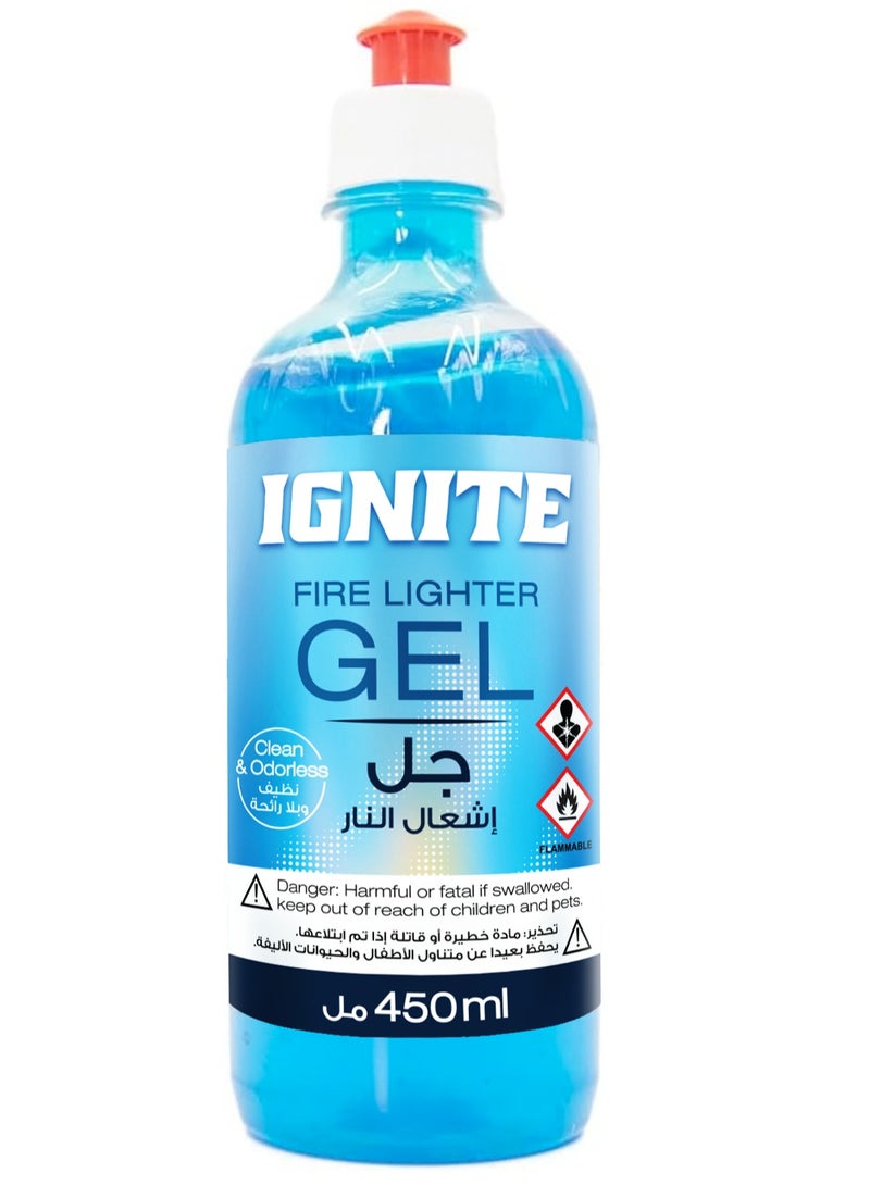 Ignite Clean & Odorless Fire Lighter Gel 450ml