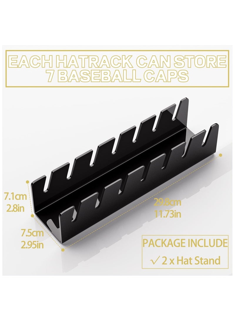 TPGP Hat Stand for Baseball Caps, 2-Piece Acrylic Hat Organizer (Black)  - Image 2