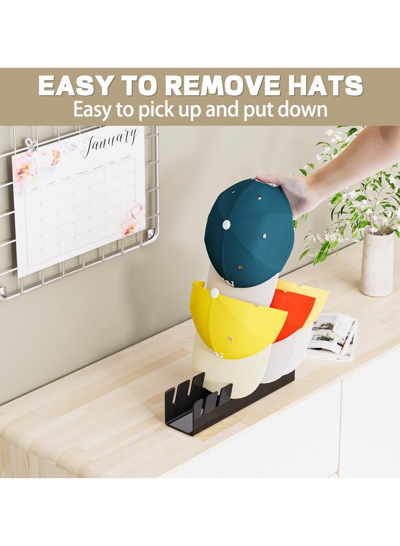 TPGP Hat Stand for Baseball Caps, 2-Piece Acrylic Hat Organizer (Black)  - Image 5