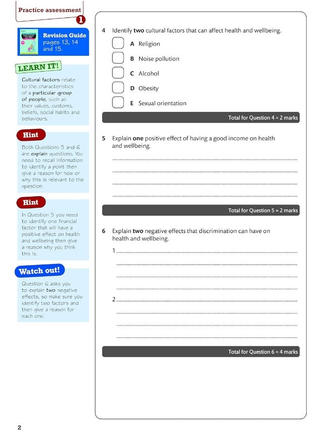 null - Pearson REVISE BTEC Tech Award Health and Social Care 2022 Practice Assessments Plus - 2023 and 2024 exams and assessments - Image 1