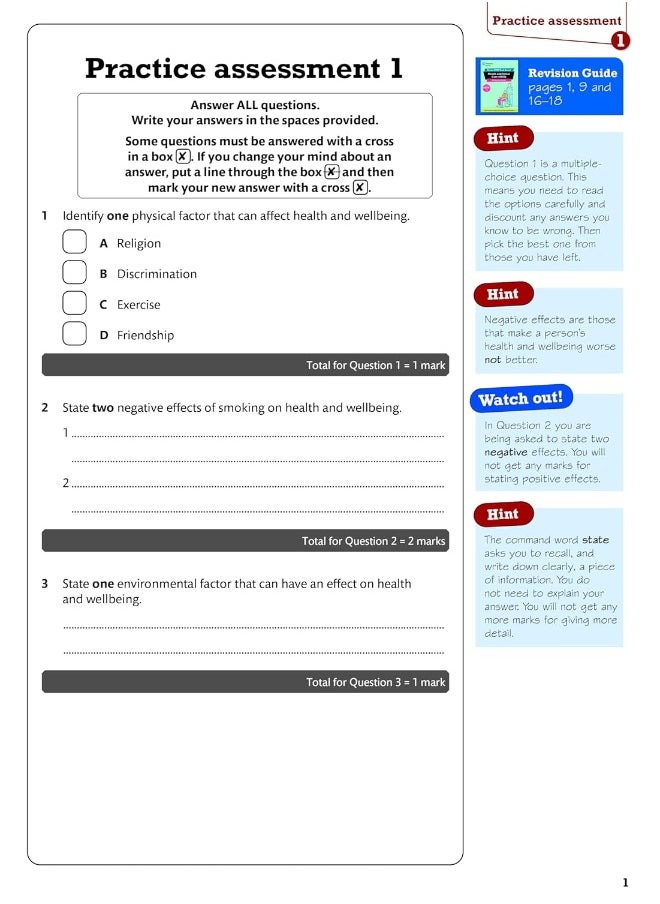 null - Pearson REVISE BTEC Tech Award Health and Social Care 2022 Practice Assessments Plus - 2023 and 2024 exams and assessments - Image 1