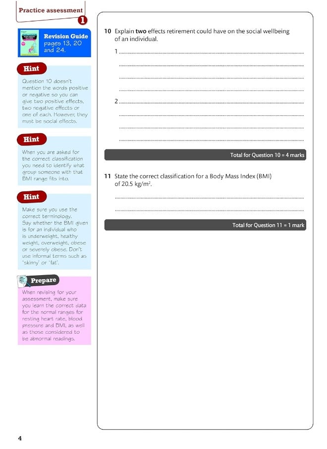null - Pearson REVISE BTEC Tech Award Health and Social Care 2022 Practice Assessments Plus - 2023 and 2024 exams and assessments - Image 1