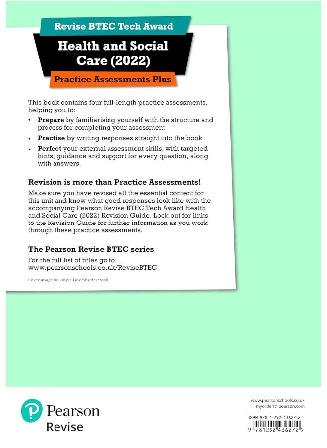 null - Pearson REVISE BTEC Tech Award Health and Social Care 2022 Practice Assessments Plus - 2023 and 2024 exams and assessments - Image 1