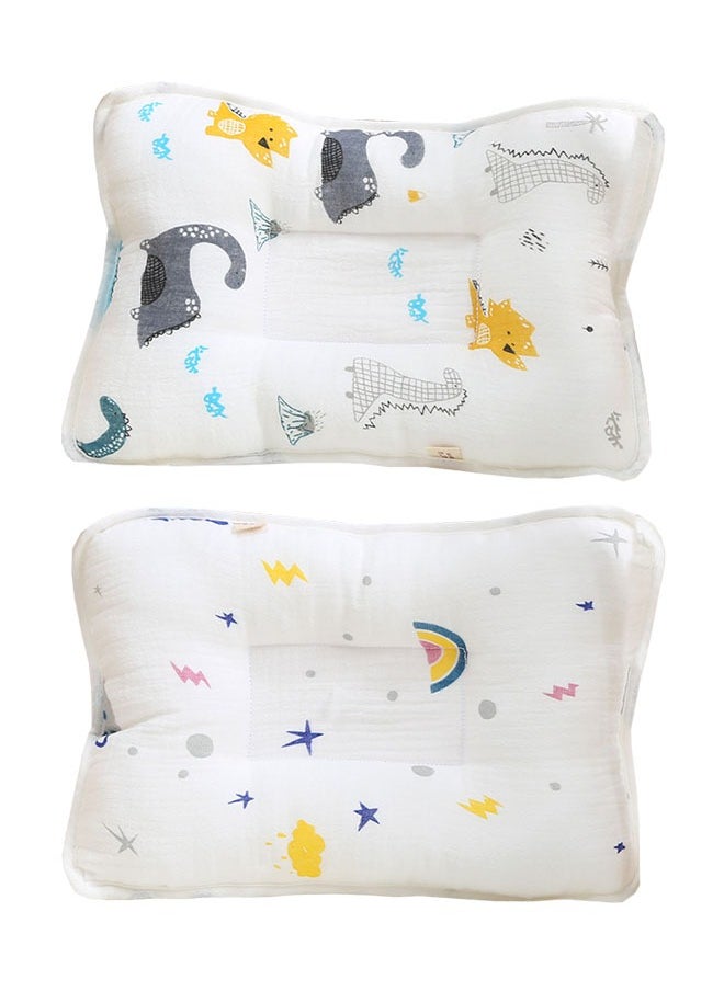 ZCM-HAPPY 2 Piece Baby Pillow Cartoon Pattern Children Shaped Pillow for Head Protection Anti Roll Baby Bedding Nursing Pillow Infant Head Support Soft Cute Comfortable Baby Head Support Pillow  - Image 2