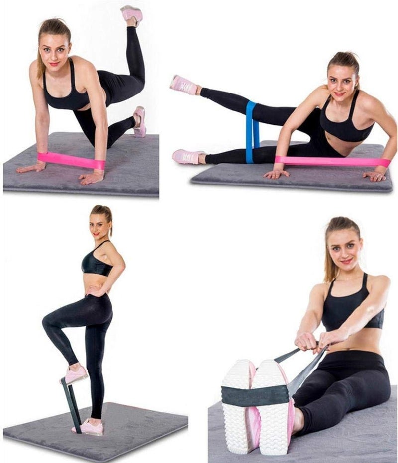 Zomoza Resistance Bands Set,5 pcs Set of Exercise Bands Include 5 Different Levels 0.35mm-1.1mm Pilates Sport Training Workout Latex Bands Carrying Bag for Workout Resistance Bands - Image 3