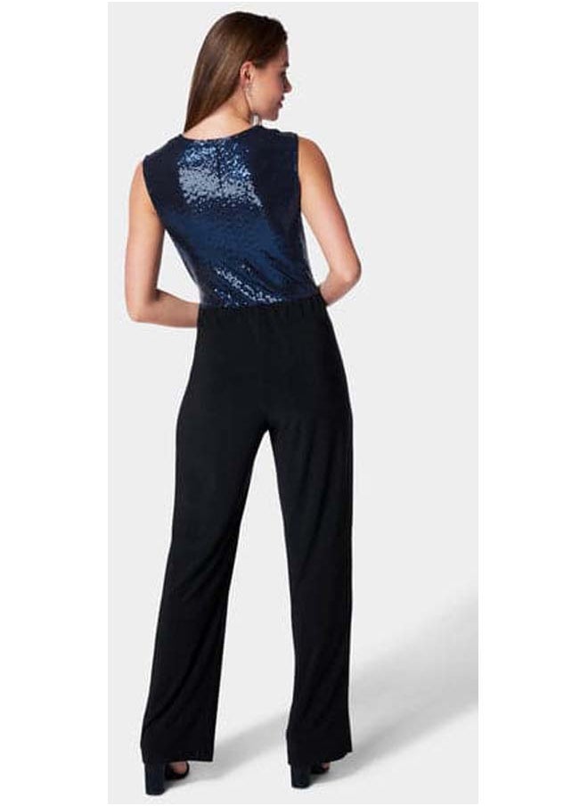 bebe Disco Dot Wrap Tie Jumpsuit  - Image 2