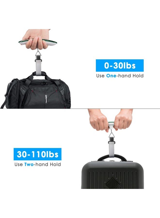 LUXEBELL Digital Travel Scale, Luggage Scale Gift for Traveler Suitcase Handheld Weight Scale 110lbs (Green) - Image 4