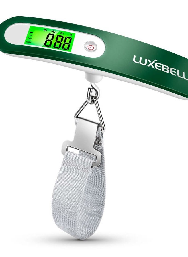 LUXEBELL Digital Travel Scale, Luggage Scale Gift for Traveler Suitcase Handheld Weight Scale 110lbs (Green) - Image 1