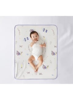 Be a better mom Happy Circus Printed Baby Changing Pads - Waterproof Cotton Diaper Pads - Portable Crib Mattress Playmats - Super Breathable Stretch 80x100cm  - Image 1