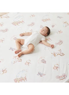 Be a better mom Happy Circus Printed Baby Changing Pads - Waterproof Cotton Diaper Pads - Portable Crib Mattress Playmats - Super Breathable Stretch 80x100cm  - Image 4