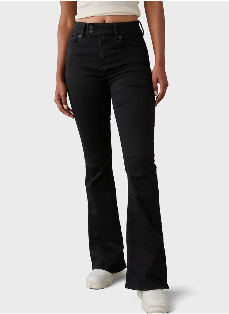 American Eagle - High Waist Straight Fit  Flared Jeans - Image 1